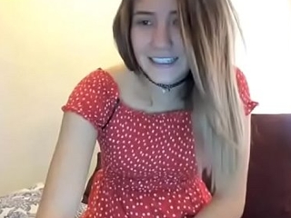 Horny juvenile girl cum on webcam chat
