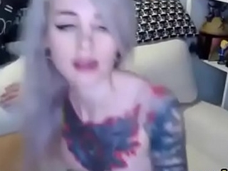 Tattooed Girl AdryPerver Fucktoys Herself In One as well as the other Fuckholes